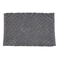 Πατάκι Μπάνιου Βαμβακερό 1700Gsm Με Αντιολισθητική Βάση Γκρι 50X80Εκ. Ankor