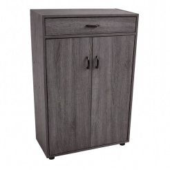 Παπουτσοθήκη Ντουλάπι Με Συρτάρι Ξύλινο Σε Γκρι Χρώμα 60X30X95Εκ. Ankor