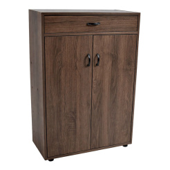 Παπουτσοθήκη Ντουλάπι Με Συρτάρι Ξύλινο Σε Καρυδί Χρώμα 60X30X95Εκ. Ankor