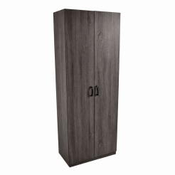 Παπουτσοθήκη Ντουλάπα Ξύλινη Με 2 Πόρτες Και 9 Ράφια Σε Γκρι Χρώμα 60X36X175Εκ. Ankor 