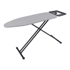 Σιδερώστρα Xl 45X120Εκ Μαύρη Ματ 100% Βαμβακερό Κάλυμμα Υψος 71-94Εκ. Ankor 