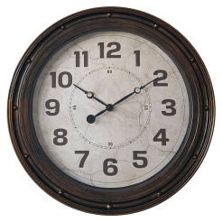 Ρολόι Τοίχου Πλαστικό Vintage Καφέ 45,5X45,5X4,9Εκ. Ankor