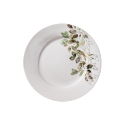 Πιάτο Φρούτου Πορσελάνινο Με Σχέδιο Φύλλα Σε Γήινες Αποχρώσεις 19Εκ. Ankor