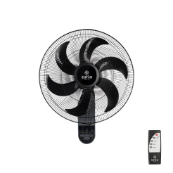 Ανεμιστήρας Επιτοίχιος Bow 45Cm 75W Μαύρος Με Με Τηλεχειριστήριο Estia