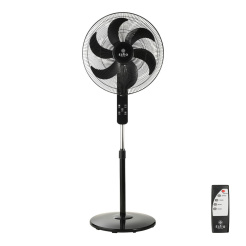Ανεμιστήρας Σταντ Επιδαπέδιος Bow 45Cm 75W Μαύρος Με Τηλεχειριστήριο Estia