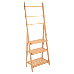 Ραφιέρα Δαπέδου Οργάνωσης Bamboo Essentials Με 3 Ράφια Φυσικό Χρώμα Estia