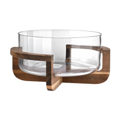 Σαλατιέρα Allure Με Ξύλινη Βάση 30Cm Estia