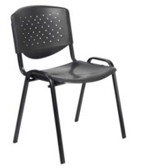 Velco Pro Systems Κάθισμα Επισκέπτου Μαύρο 53X45X73Cm Abs