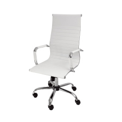 Καρέκλα Γραφείου Λευκή Διευθυντού 55X53X105/115Cm Επιφάνεια Pu Velco Pro Systems